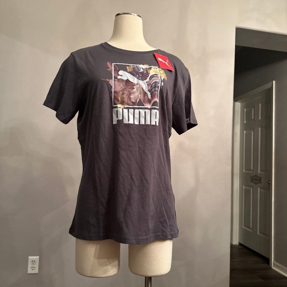 Puma Graphic T-Shirt in Dark Gray